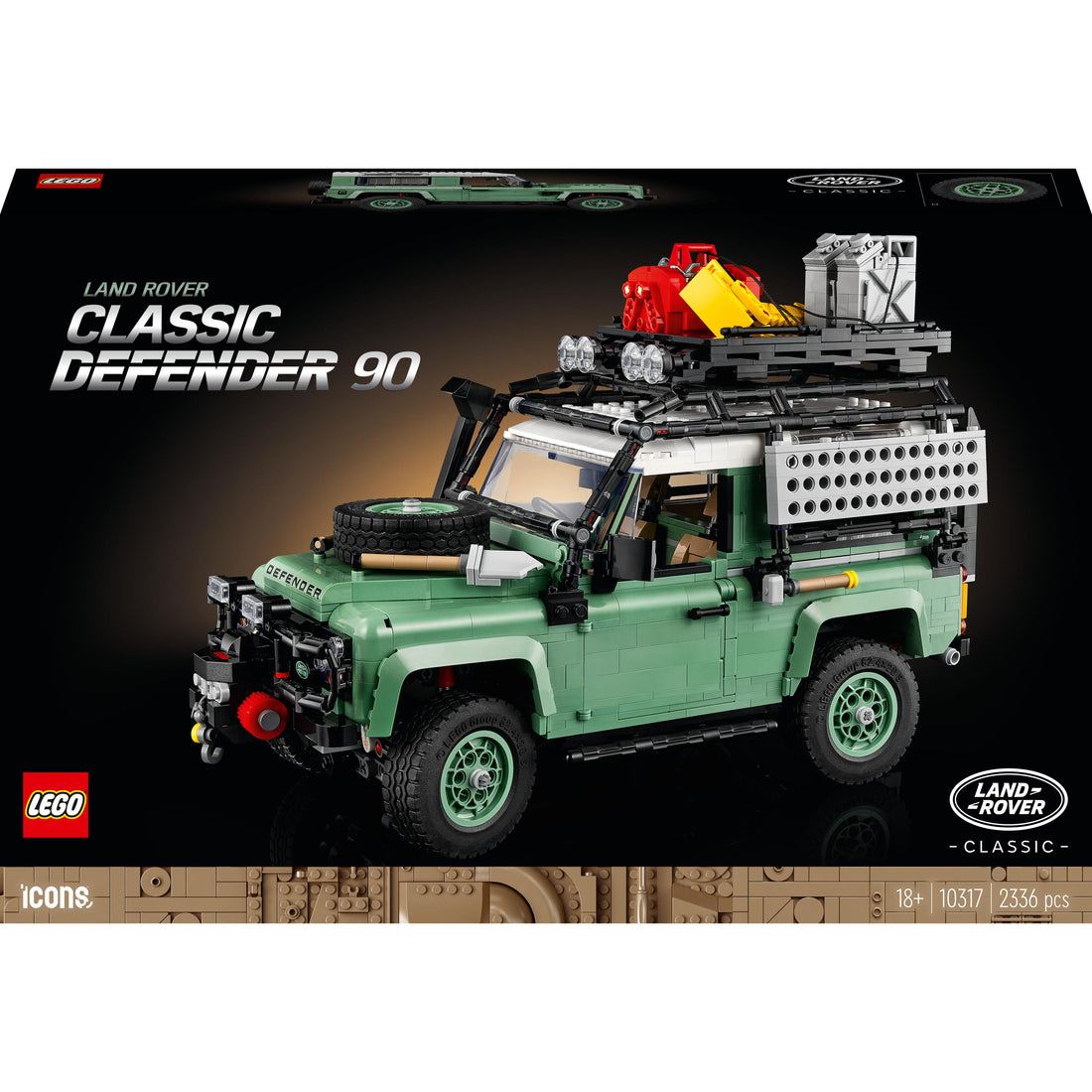 LEGO® Icons Land Rover Classic Defender 90 10317 Building Kit (2,336 Pieces)