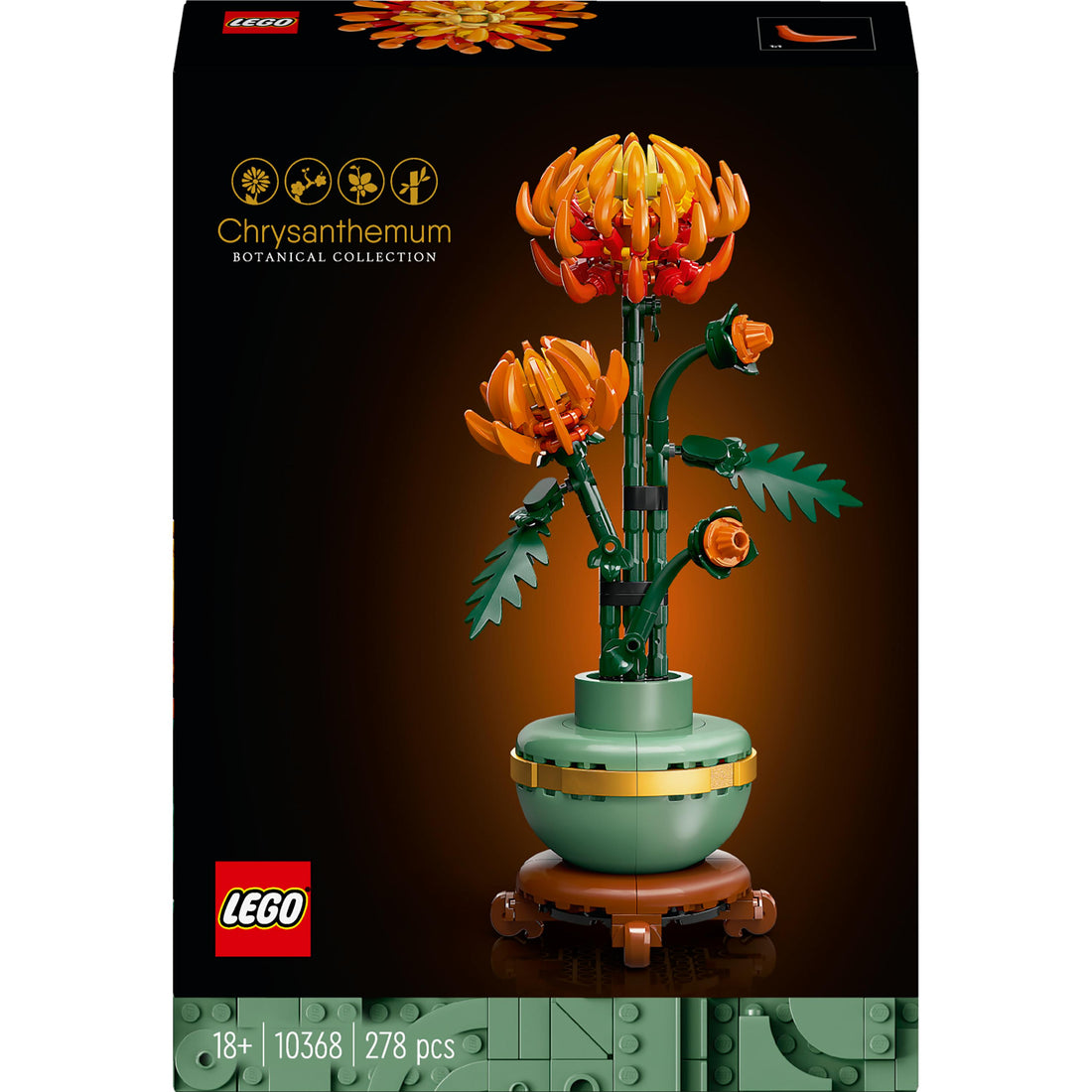 LEGO® Icons Chrysanthemum Flower Decor Building Set 10368