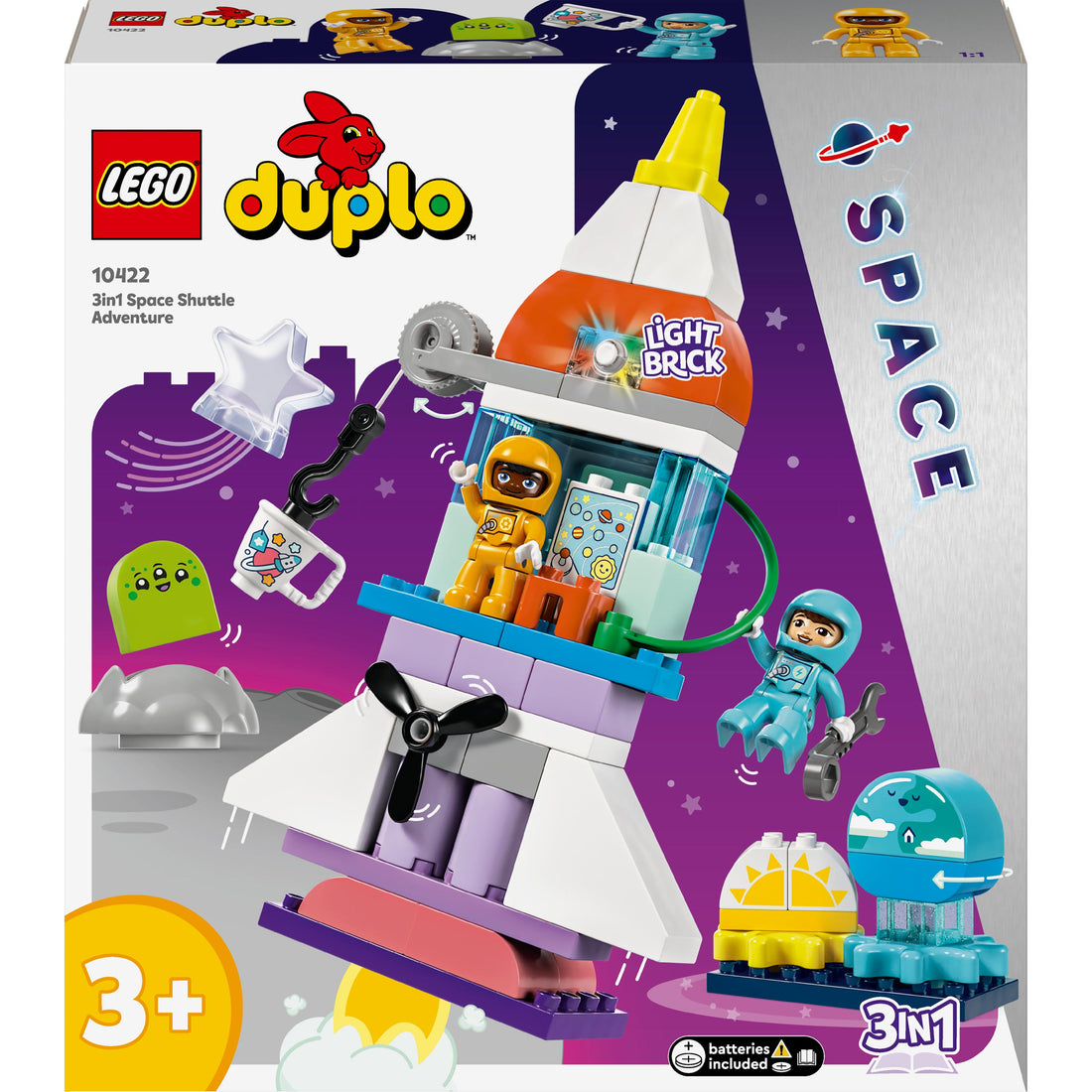 لعبة مغامرة مكوك الفضاء 3 في 1 (10422) من LEGO® DUPLO®