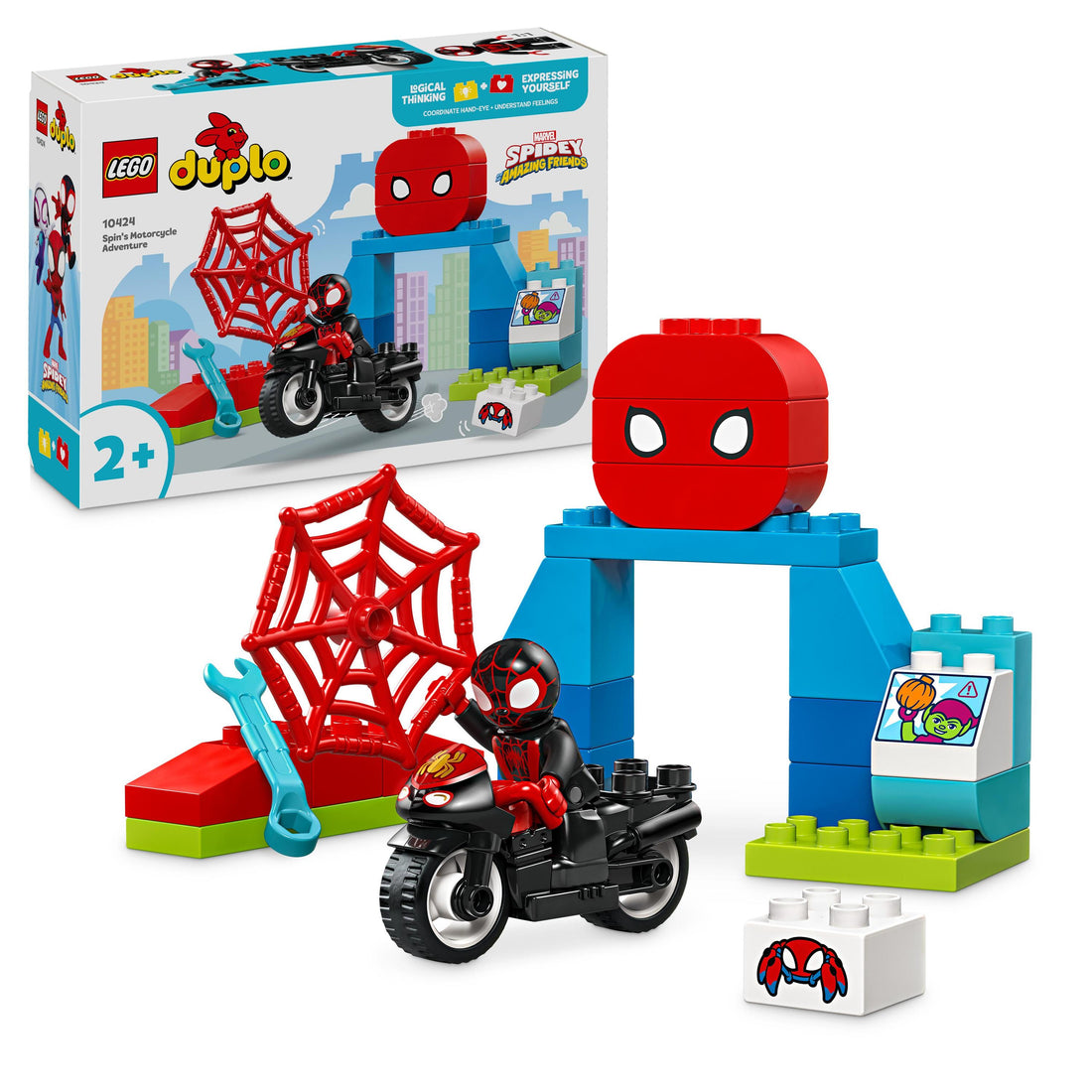 مغامرة سبين على الدراجة النارية 10424 من LEGO® DUPLO® Marvel