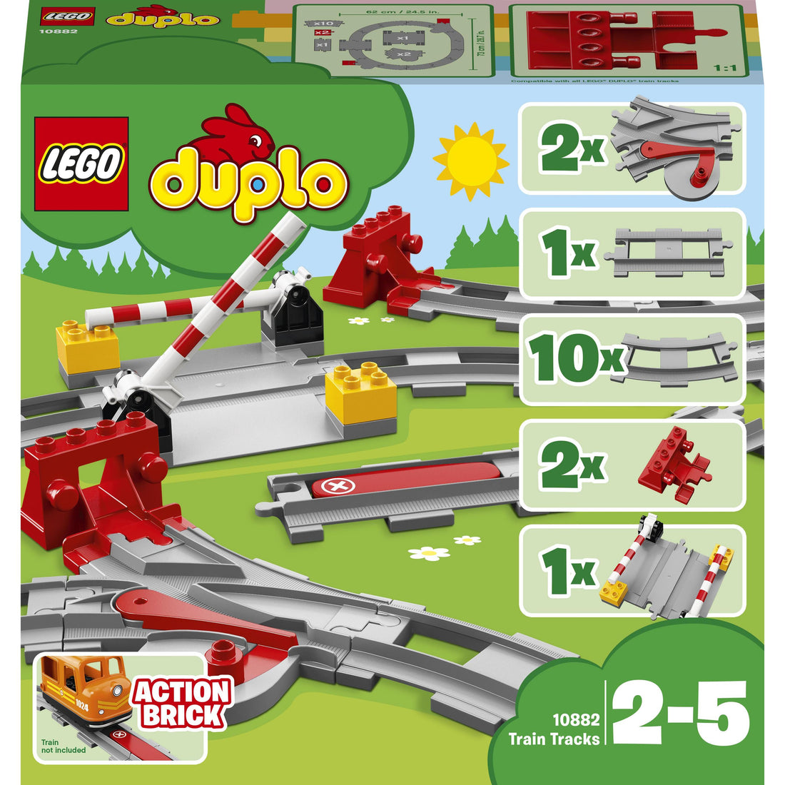 لعبة البناء LEGO® DUPLO® Train Tracks 10882