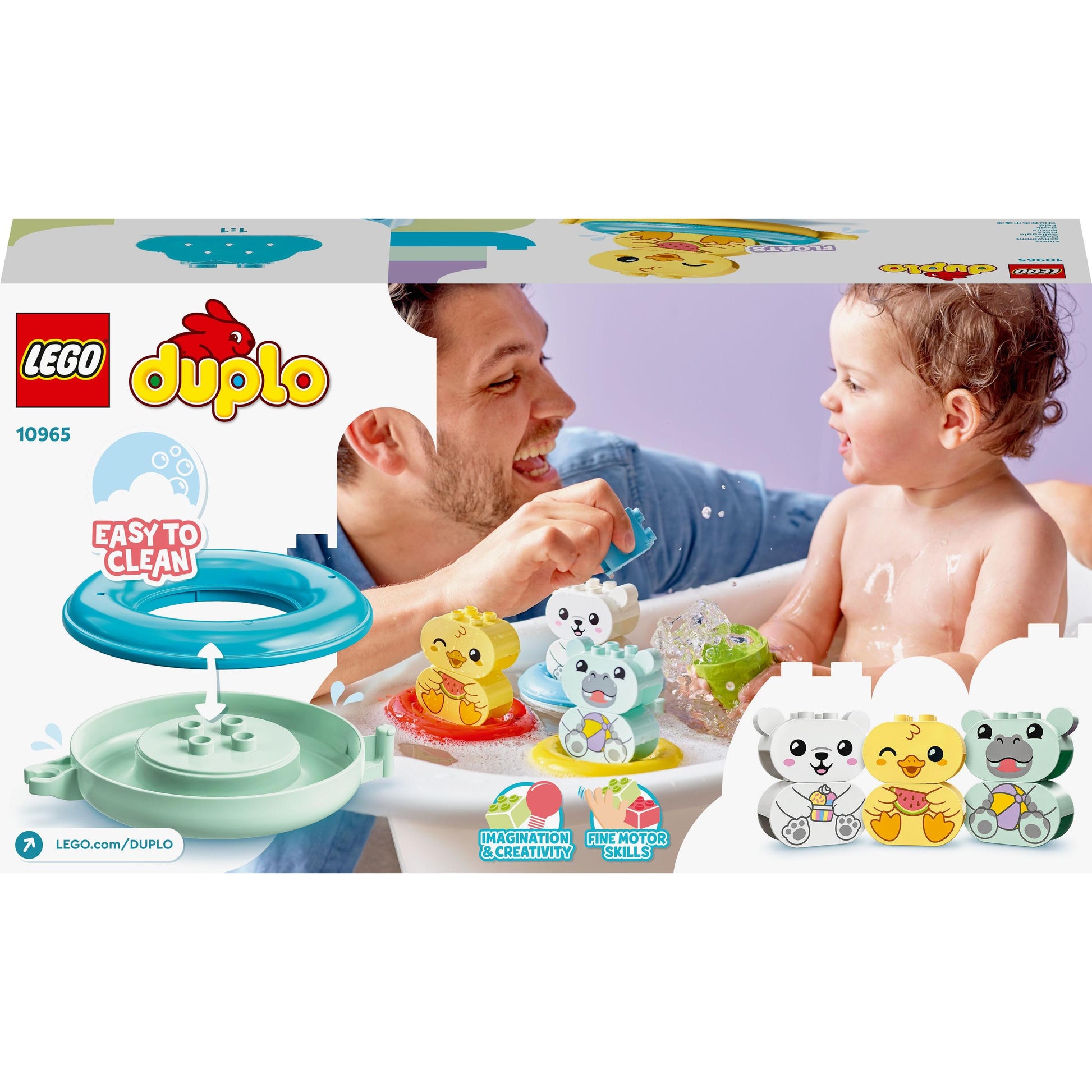مرح وقت استحمامي الأول من LEGO® DUPLO®: قطار الحيوانات Animal Train العائم 10965 (14 قطعة)