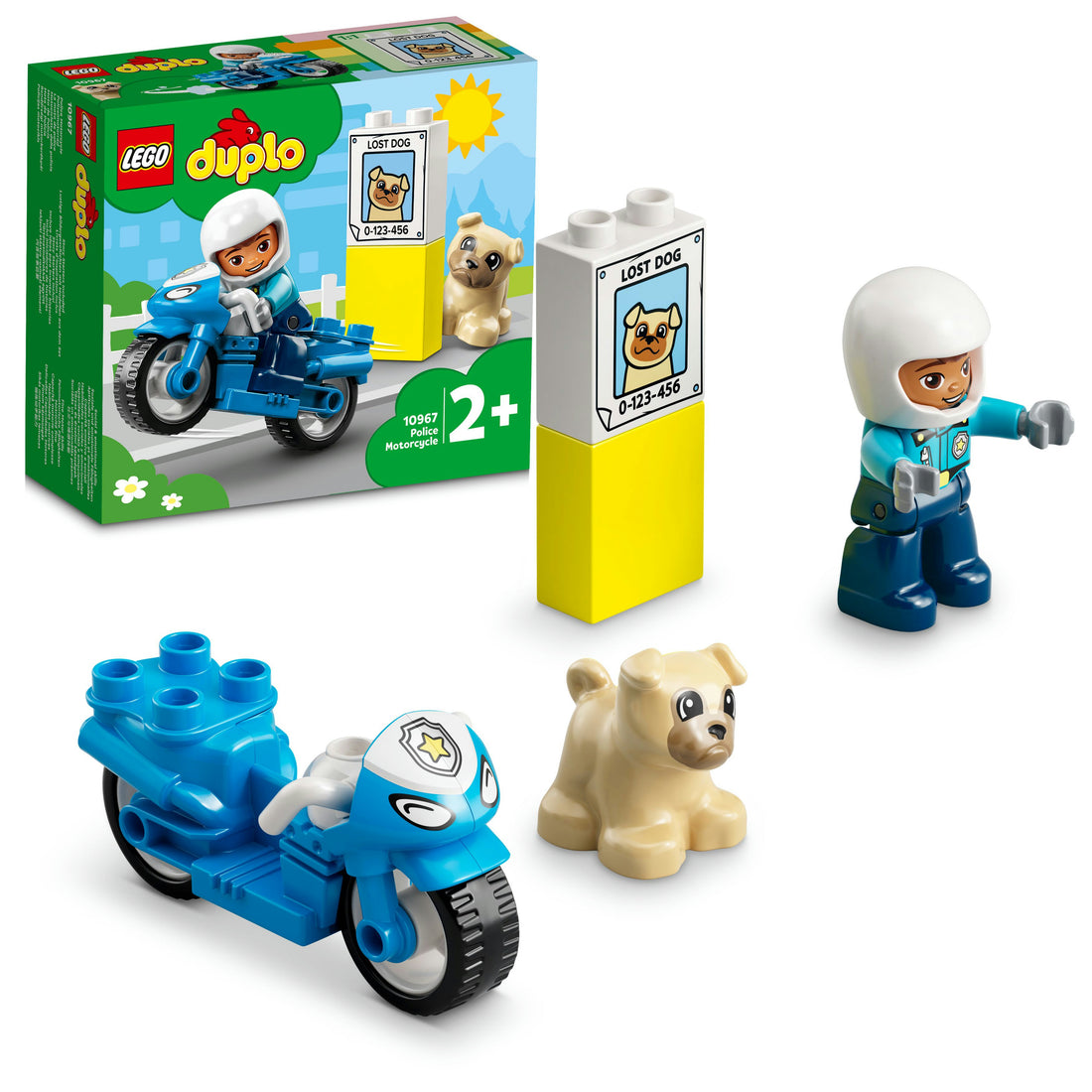 لعبة دراجة الشرطة النارية 10967 من LEGO® DUPLO® Rescue (5 قطع)