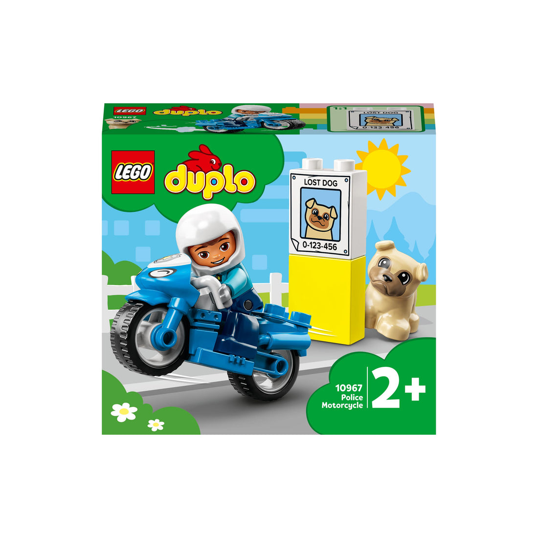 لعبة دراجة الشرطة النارية 10967 من LEGO® DUPLO® Rescue (5 قطع)