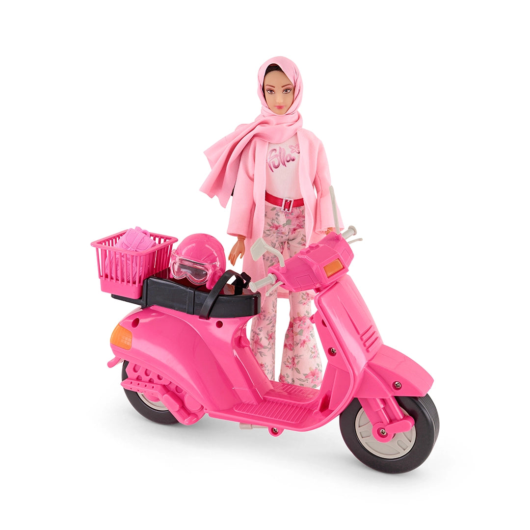 Fulla Doll with Pink Motorbike Set