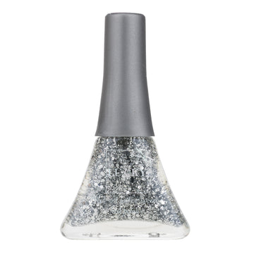 Lukky Peel-Off Nail Polish Confetti w/ Glitter 0.19 Fl.Oz. (Silver-07K)