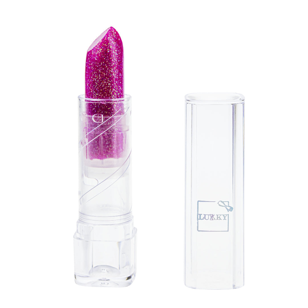 Lukky Lipstick with Glitter Strawberry Flavor (Magenta)