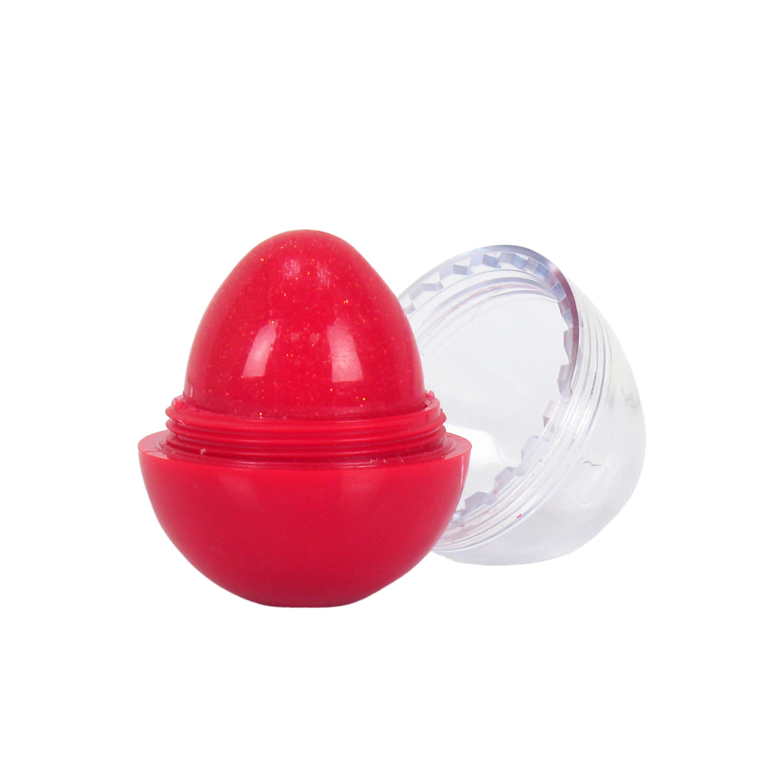 Lukky Lip Balm With Glitter Egg-Shaped (10g) (Red Aurora)