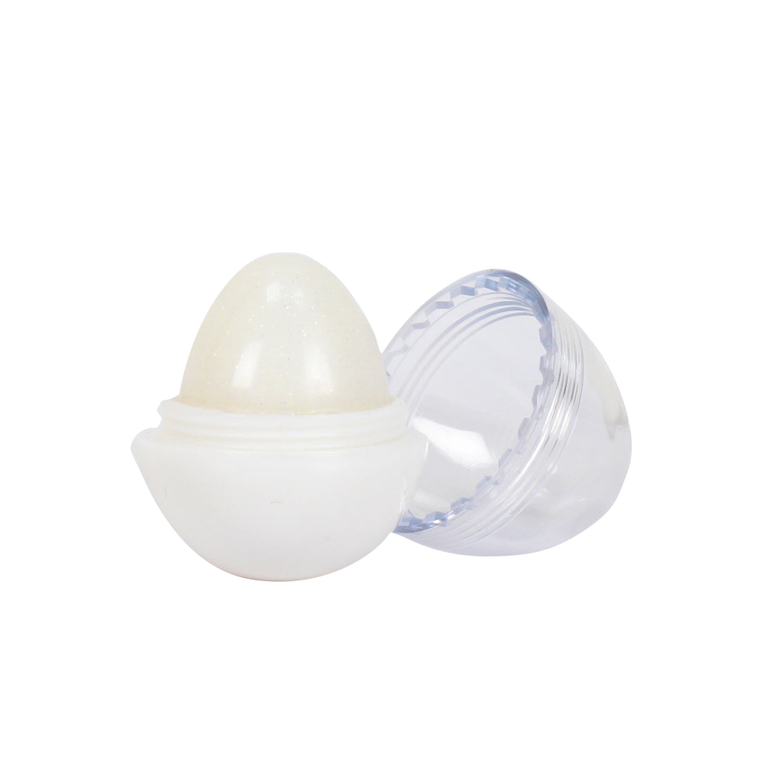 Lukky Lip Balm w/ Glitter Egg Shaped 0.35Oz (Shimmering Pearl)