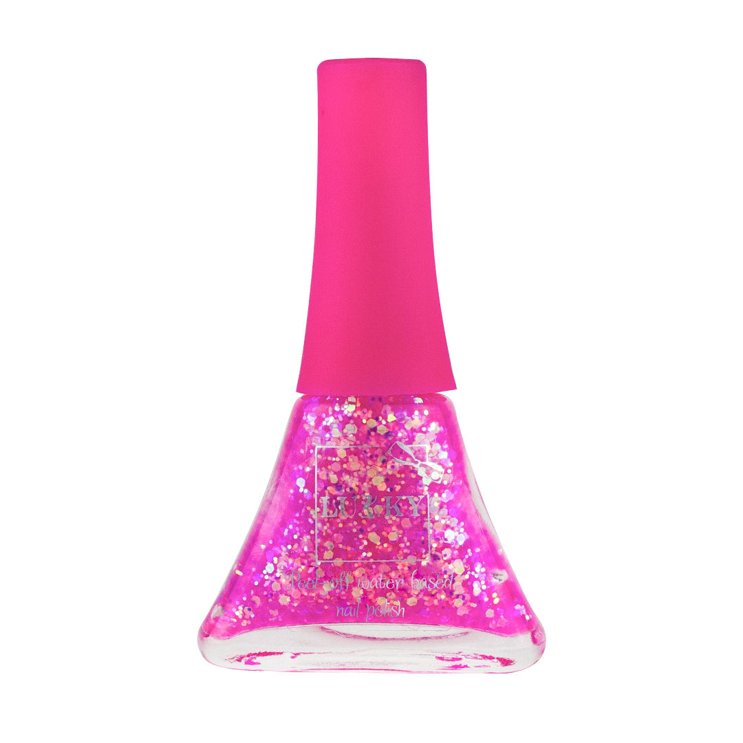Lukky Peel-Off Nail Polish Confetti (5.5ml) (Bright Pearl with Glitter)