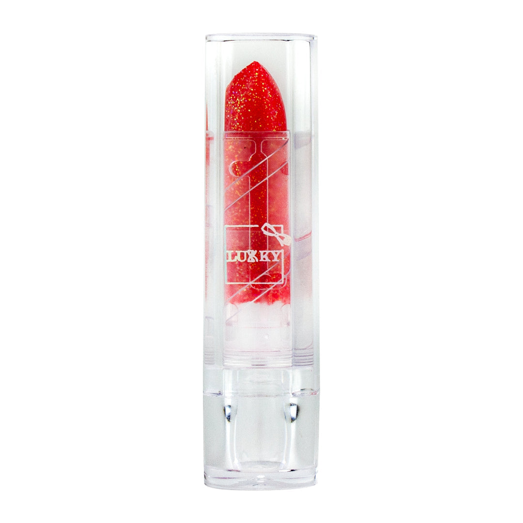 Lukky Lipstick with Glitter Strawberry Flavor (Red)