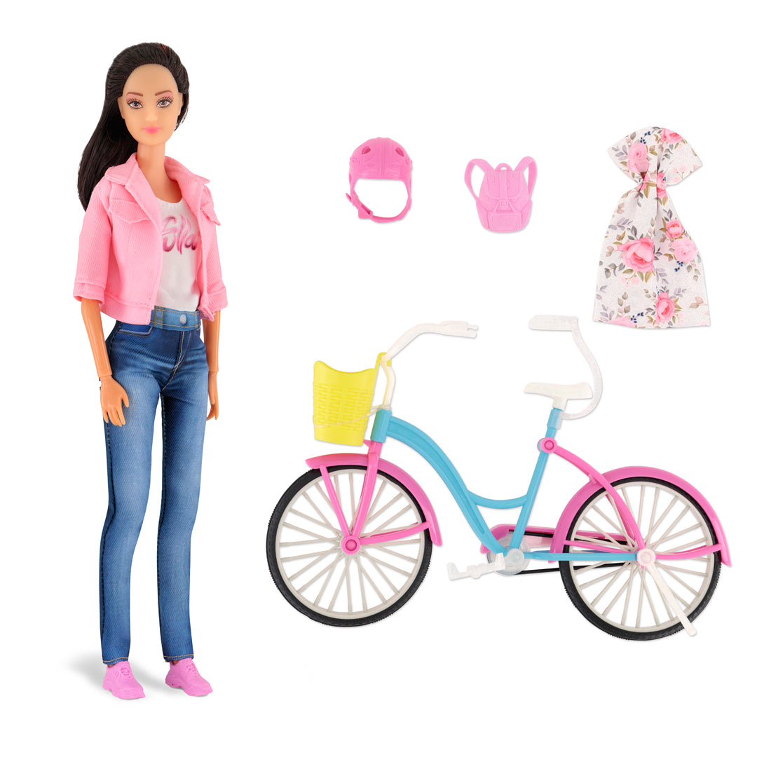 Fulla Doll with Bike Set