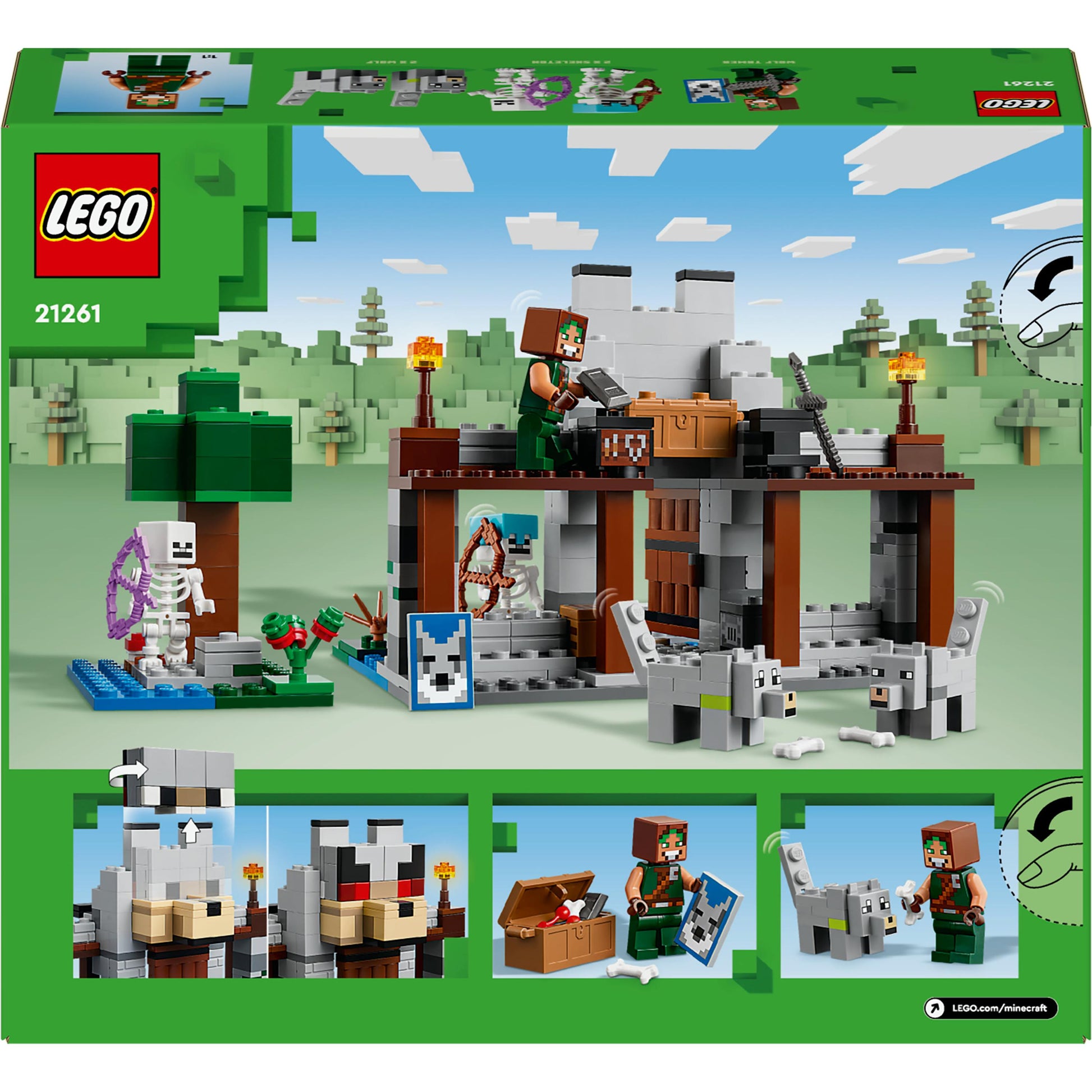 مجموعة لعب قلعة حصن الذئب 21261 من ®LEGO® Minecraft
