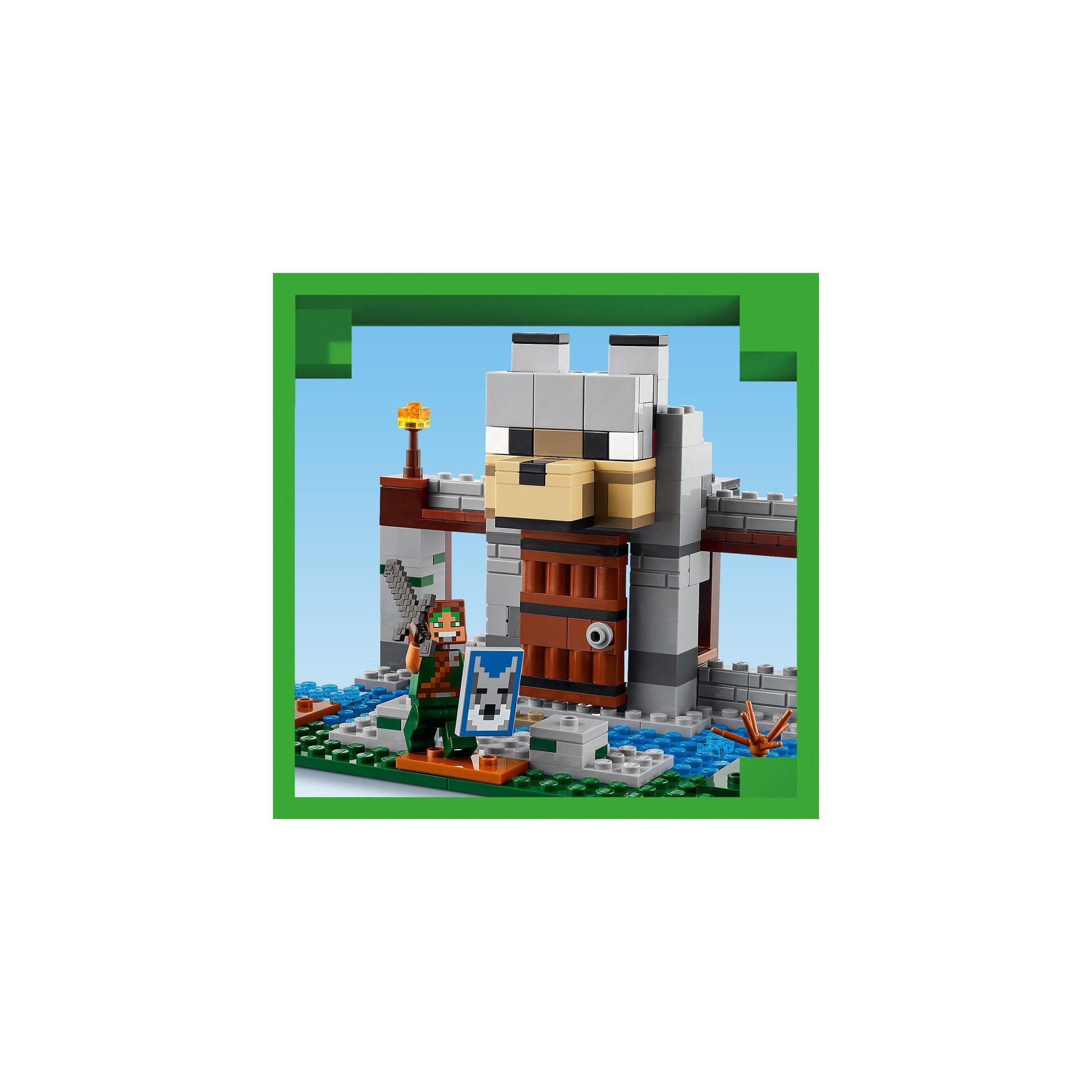 مجموعة لعب قلعة حصن الذئب 21261 من ®LEGO® Minecraft