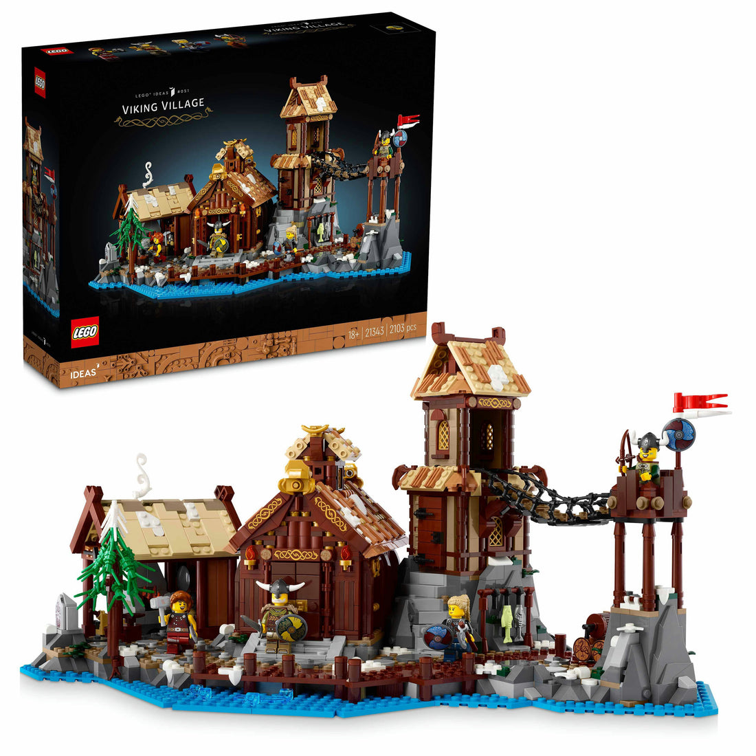 LEGO® Ideas Viking Village 21343 Building Set for Adults (2,103 Pieces)