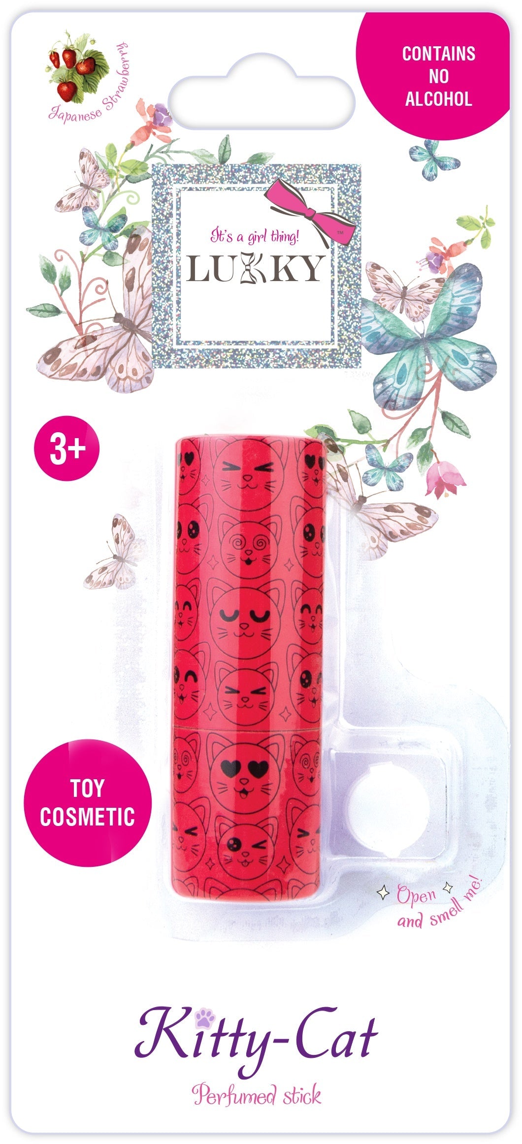 Lukky Kitty Perfume Stick w/ Tester 5g (Wild Strawberry Flavor)