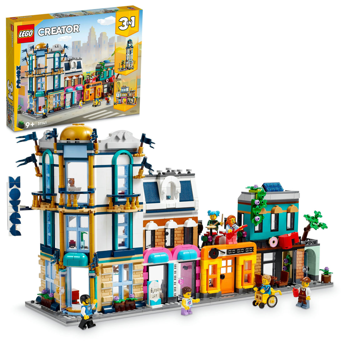 مجموعة لعبة بناء الشارع الرئيسي 31141 من LEGO® Creator (1459 قطعة)