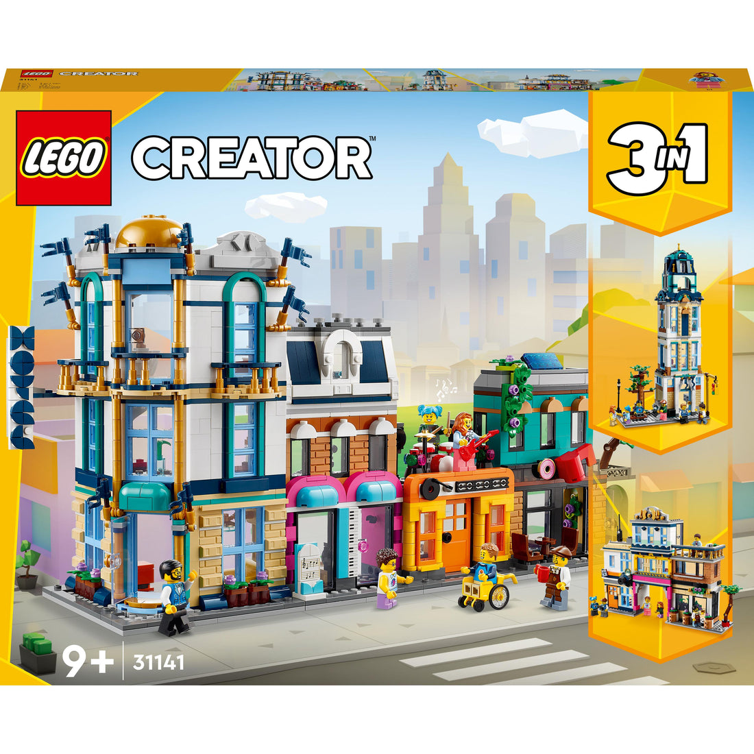 مجموعة لعبة بناء الشارع الرئيسي 31141 من LEGO® Creator (1459 قطعة)
