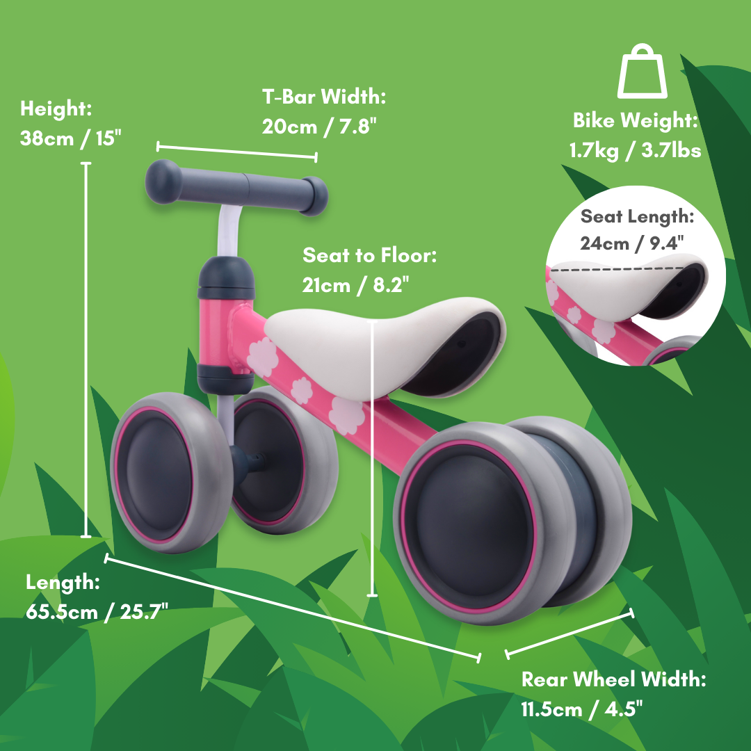 BOLDCUBE Baby Balance Bike Bonnie Bunny (Pink)