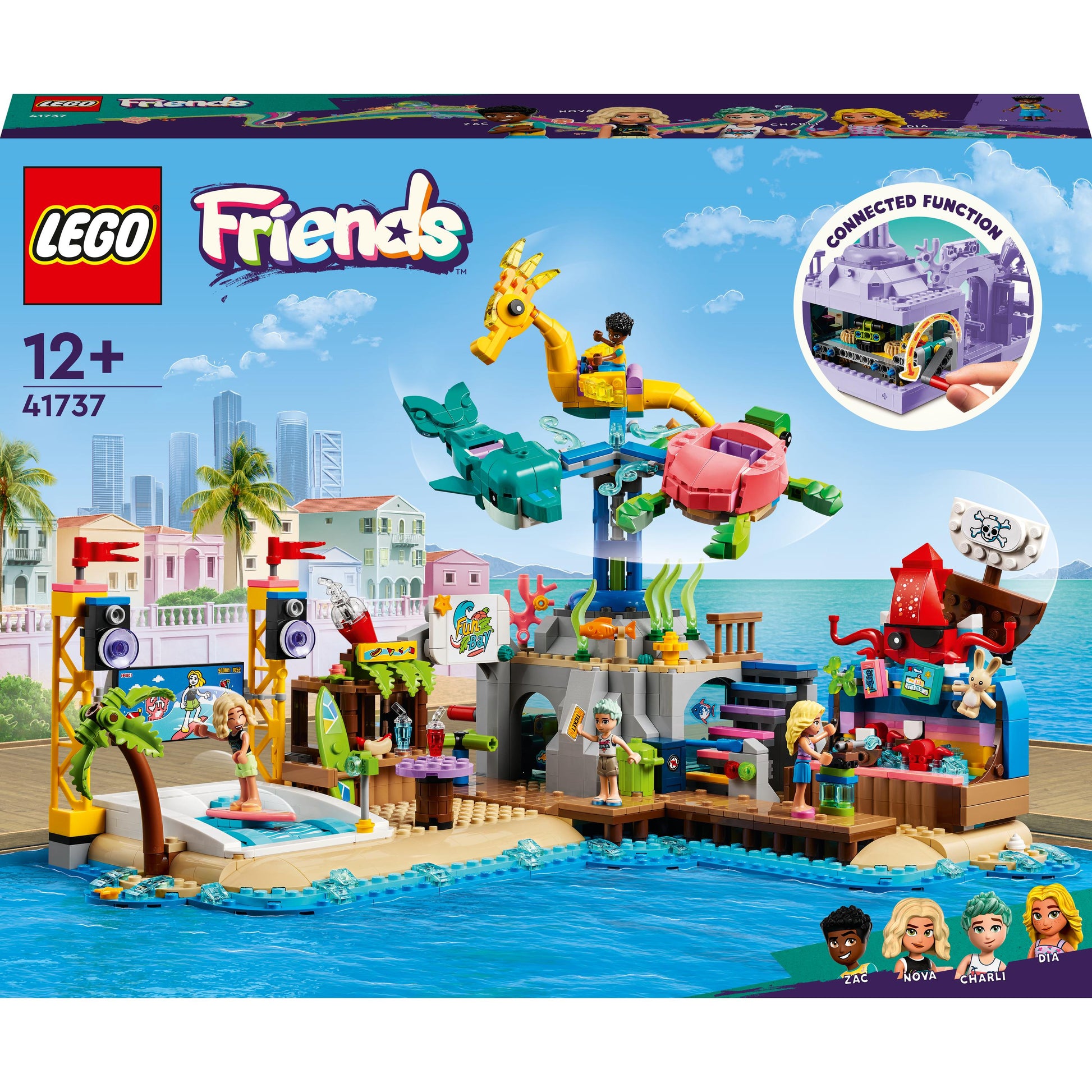 مجموعة بناء منتزه التسلية على الشاطئ 41737 من LEGO® Friends (1348 قطعة)
