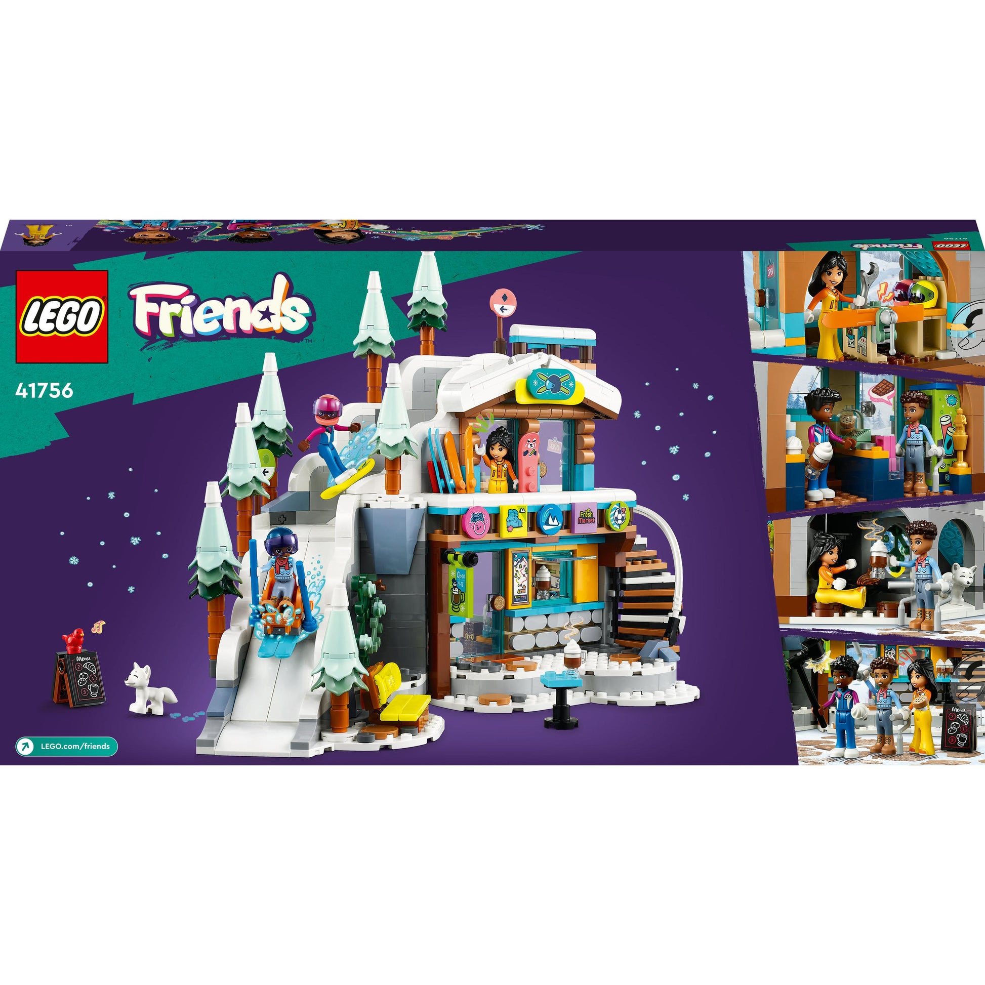 LEGO® Friends Holiday Ski Slope and Café 41756 Building Toy Set (980 Pieces)