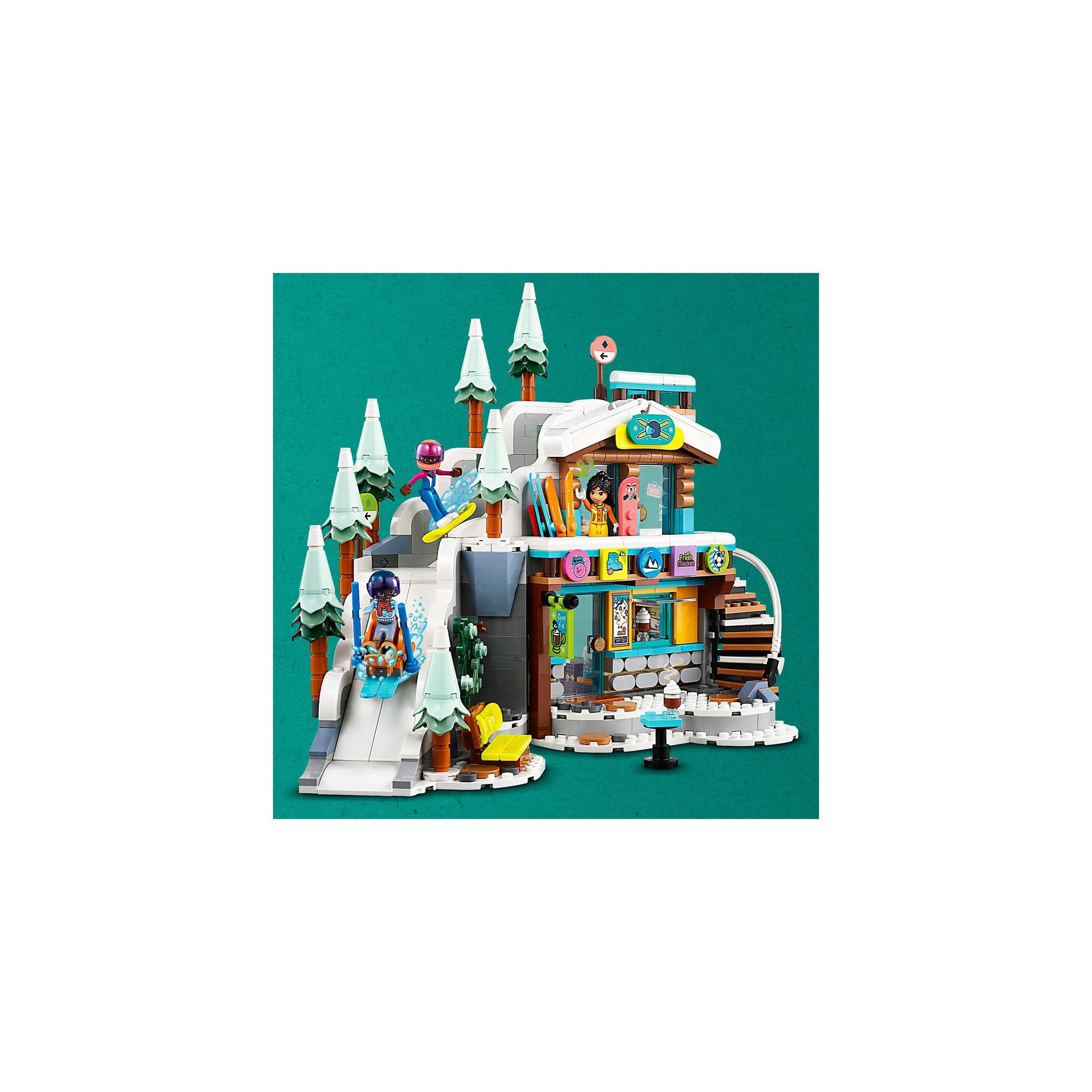 LEGO® Friends Holiday Ski Slope and Café 41756 Building Toy Set (980 Pieces)