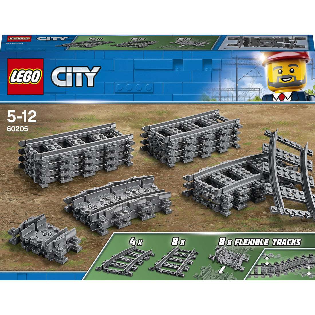 اللعبة LEGO® City Tracks 60205 للأطفال