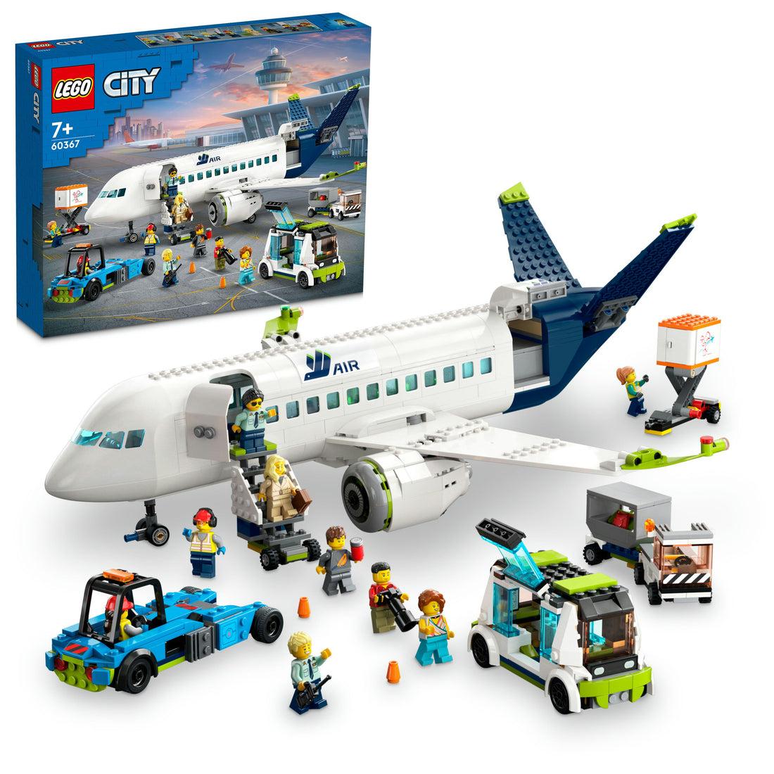 مجموعة لعبة بناء طائرة المسافرين 60367 من LEGO® City (930 قطعة)