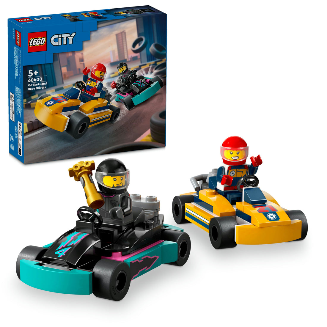 مجموعة لعبة سيارات الكارتينغ وسائقي السباقات 60400 من LEGO® City