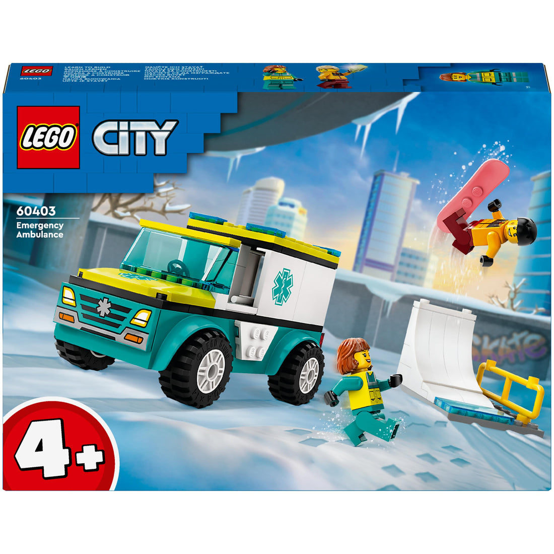 سيارة إسعاف الطوارئ والمتزلّج 60403 من LEGO® City