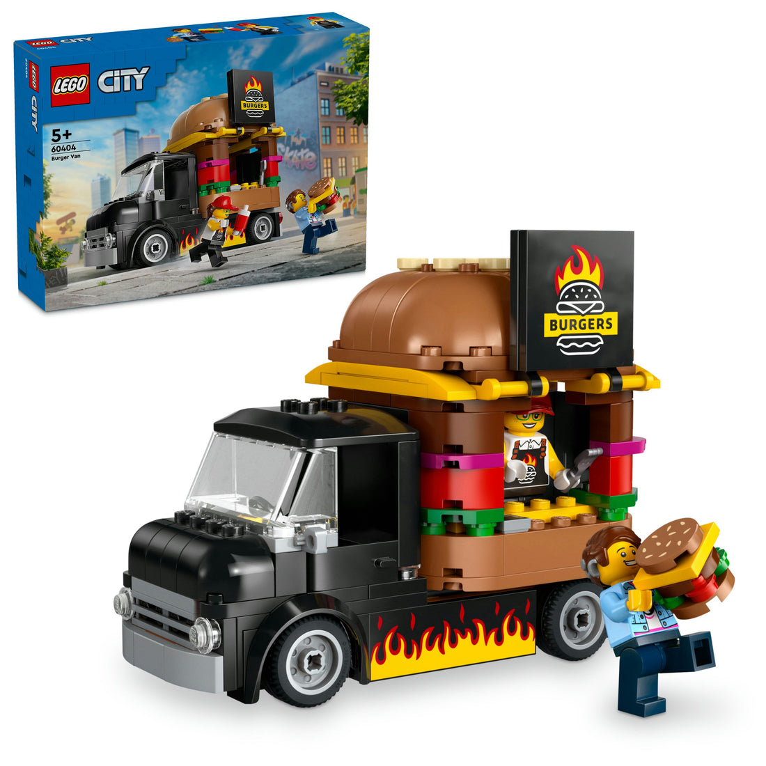 مجموعة بناء لعبة شاحنة البرغر 60404 من LEGO® City
