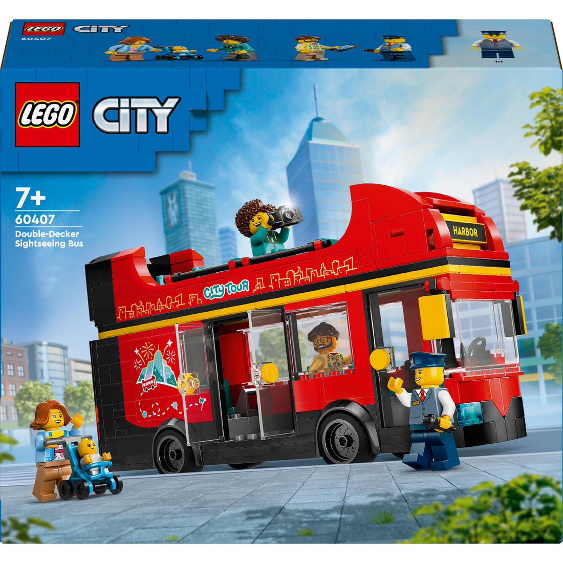 لعبة حافلة معالم المدينة الحمراء بطابقين 60407 من LEGO® City