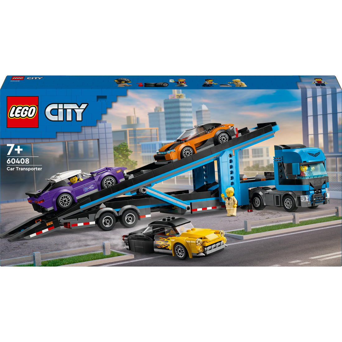 شاحنة نقل السيارات ذات السيارات الرياضية 60408 من LEGO® City