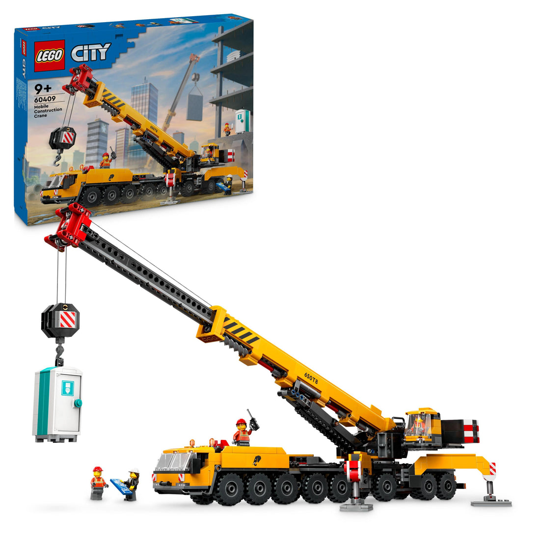 مجموعة لعبة رافعة البناء المتنقلة الصفراء 60409 من LEGO® City
