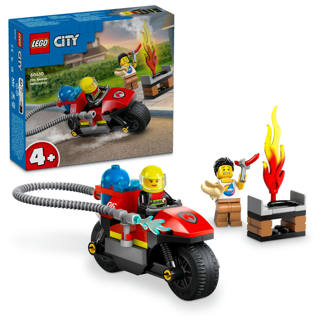 مجموعة بناء دراجة الإنقاذ من الحرائق من LEGO® City 60410