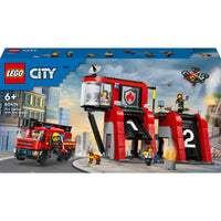 مجموعة لعب مركز الإطفاء مع شاحنة الإطفاء  60414 من LEGO® City