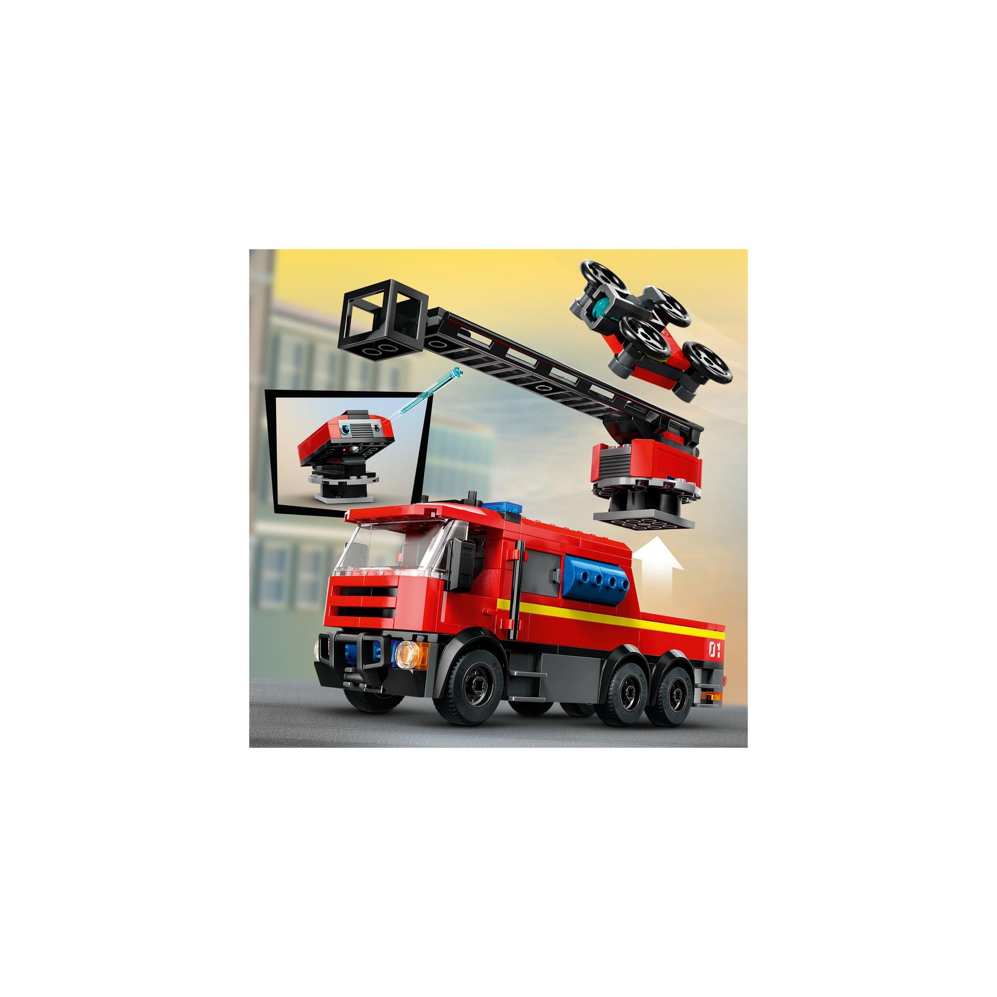 مجموعة لعب مركز الإطفاء مع شاحنة الإطفاء  60414 من LEGO® City