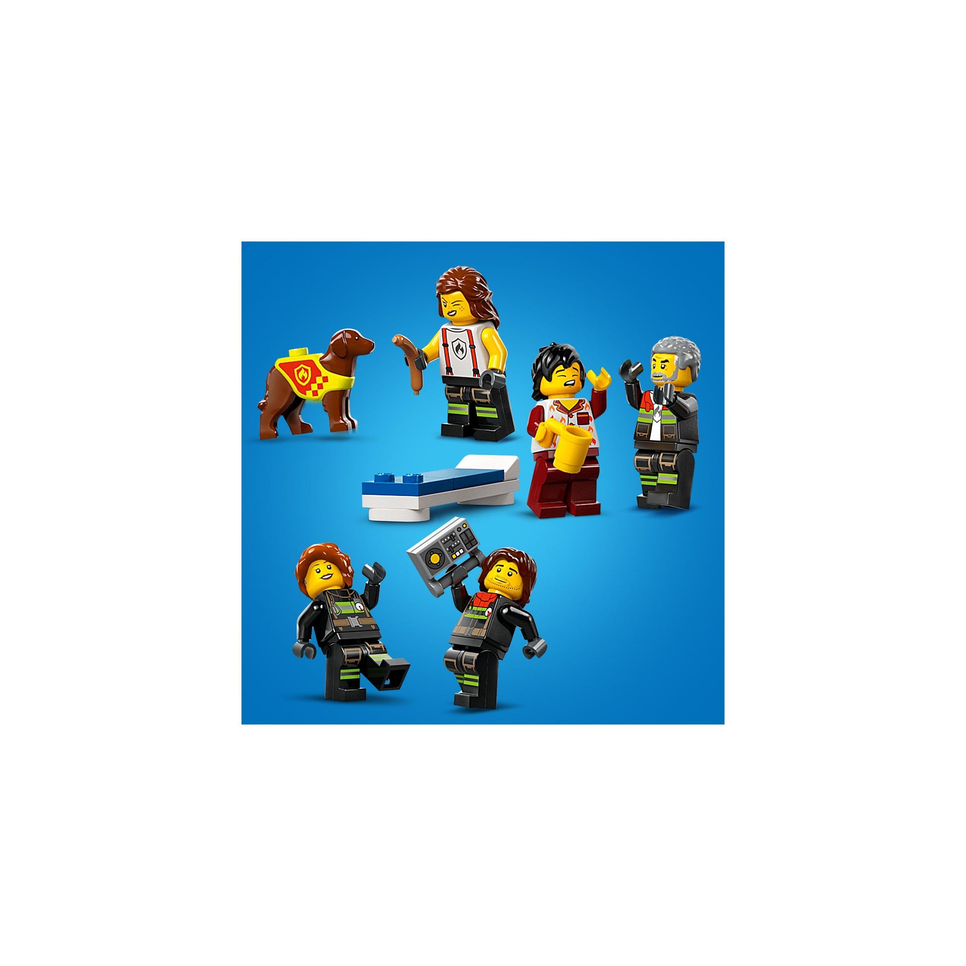 مجموعة لعب مركز الإطفاء مع شاحنة الإطفاء  60414 من LEGO® City