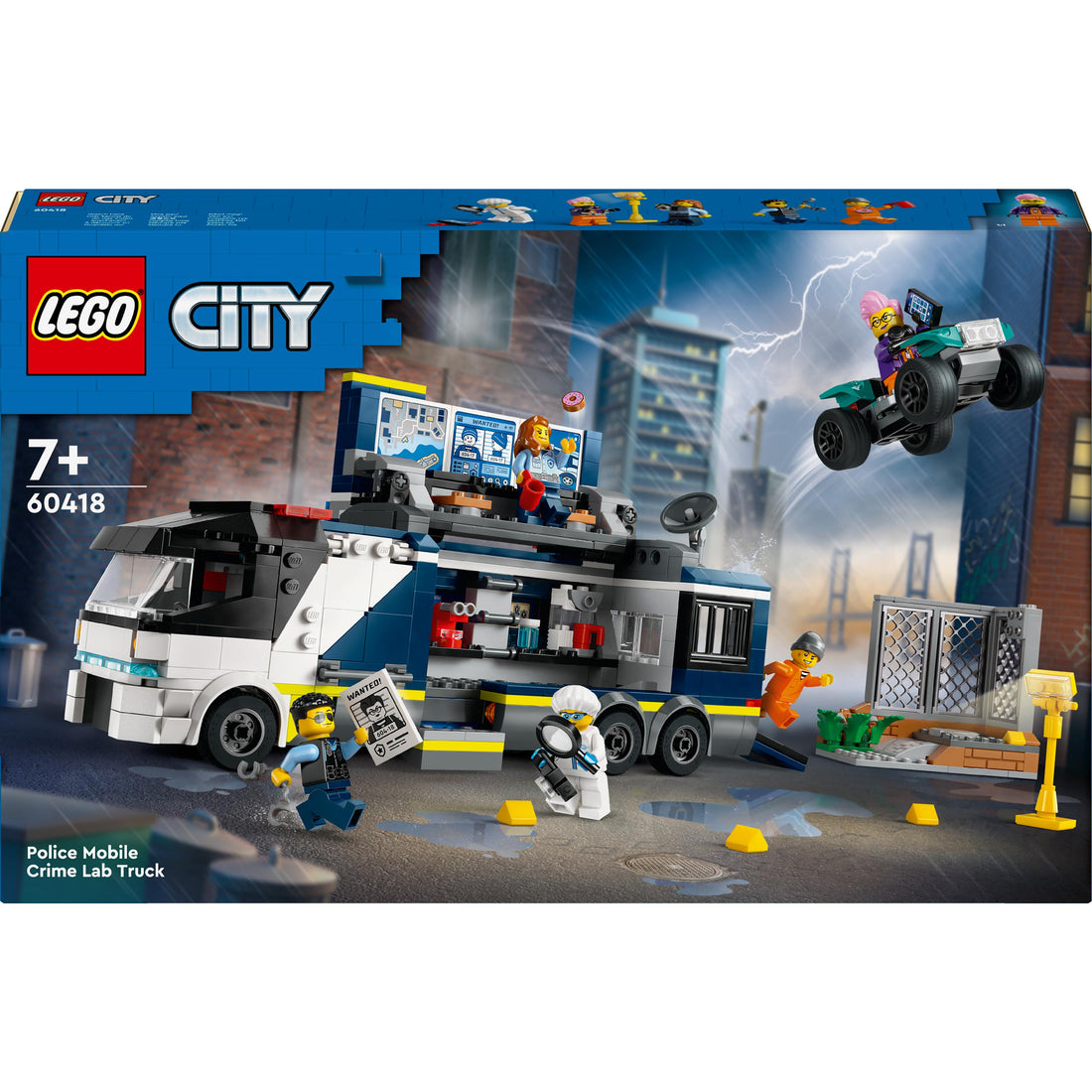 لعبة شاحنة المختبر الجنائي المتنقل للشرطة 60418 من LEGO® City