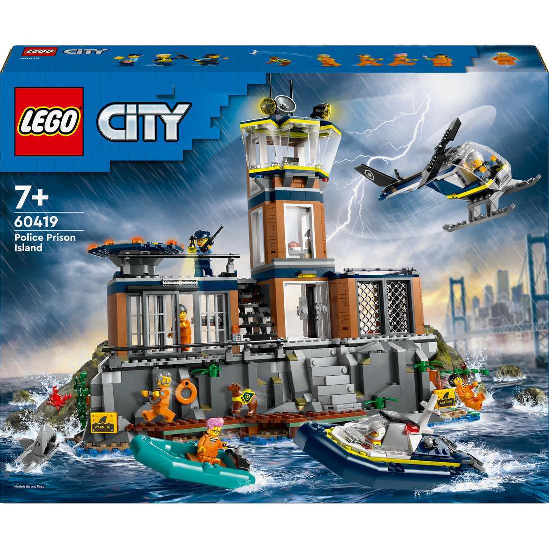 لعبة بناء جزيرة السجن التابعة للشرطة 60419 من LEGO® City