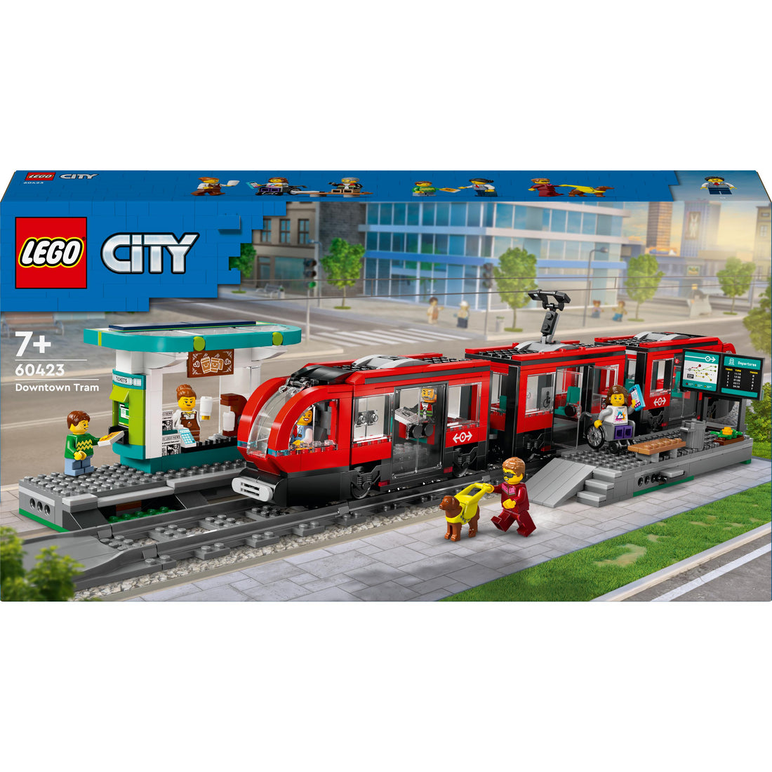 مجموعة لعبة محطة وترام وسط المدينة 60423 من LEGO® City