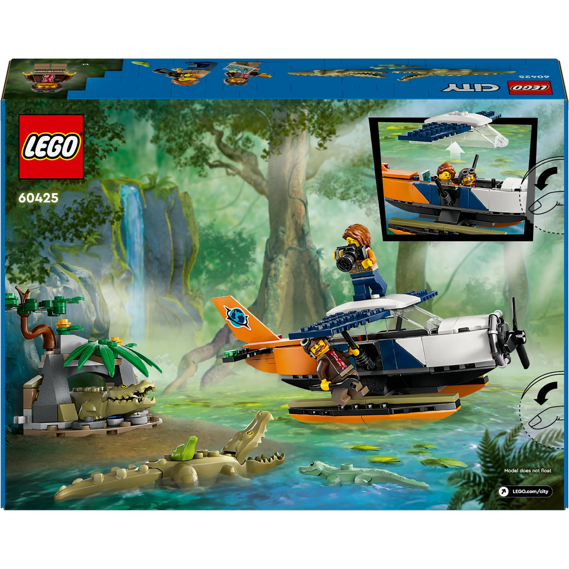 مجموعة لعب طائرة مستكشف الأدغال المائية 60425 من LEGO® City