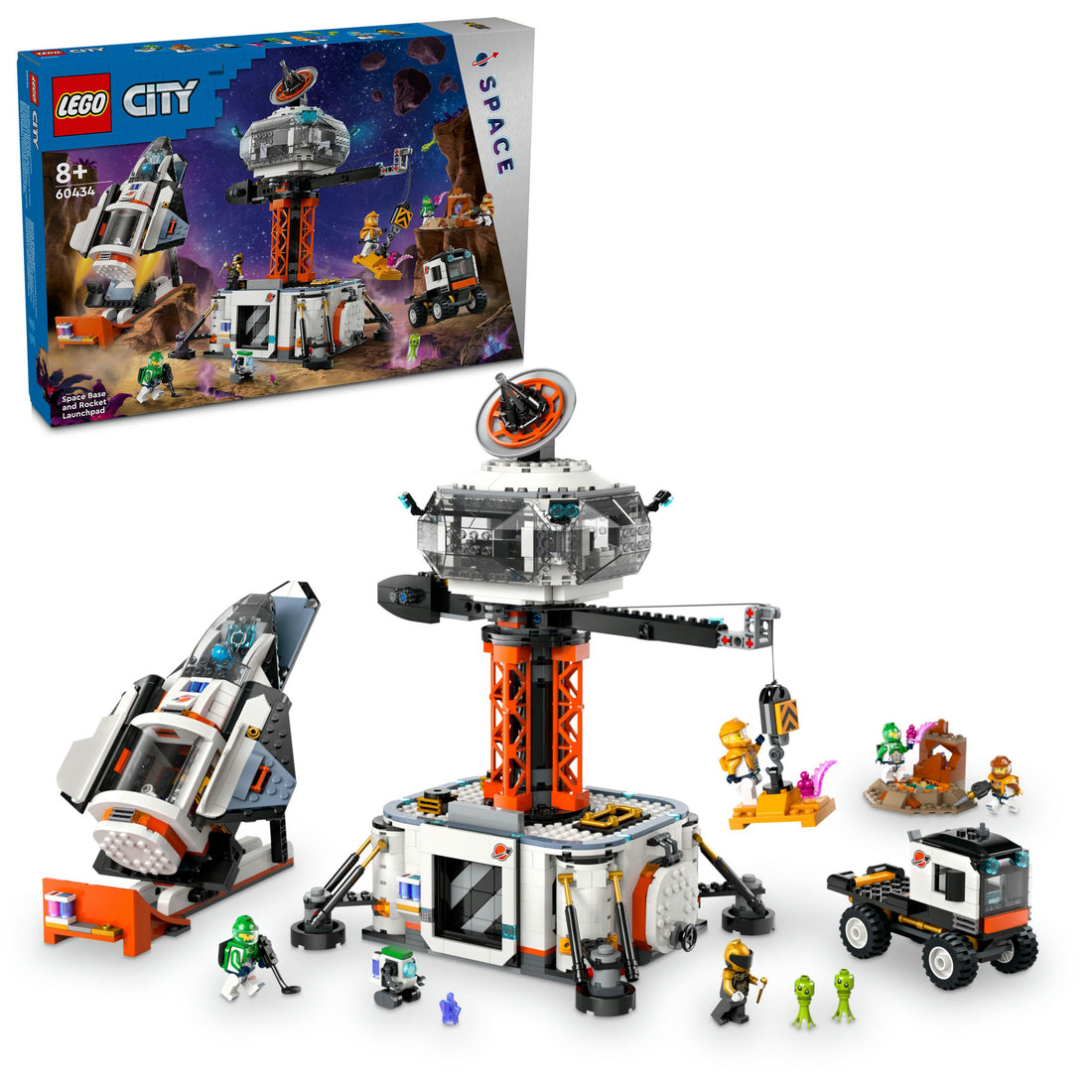 مجموعة القاعدة الفضائية ومنصة إطلاق الصواريخ 60434 من LEGO® City