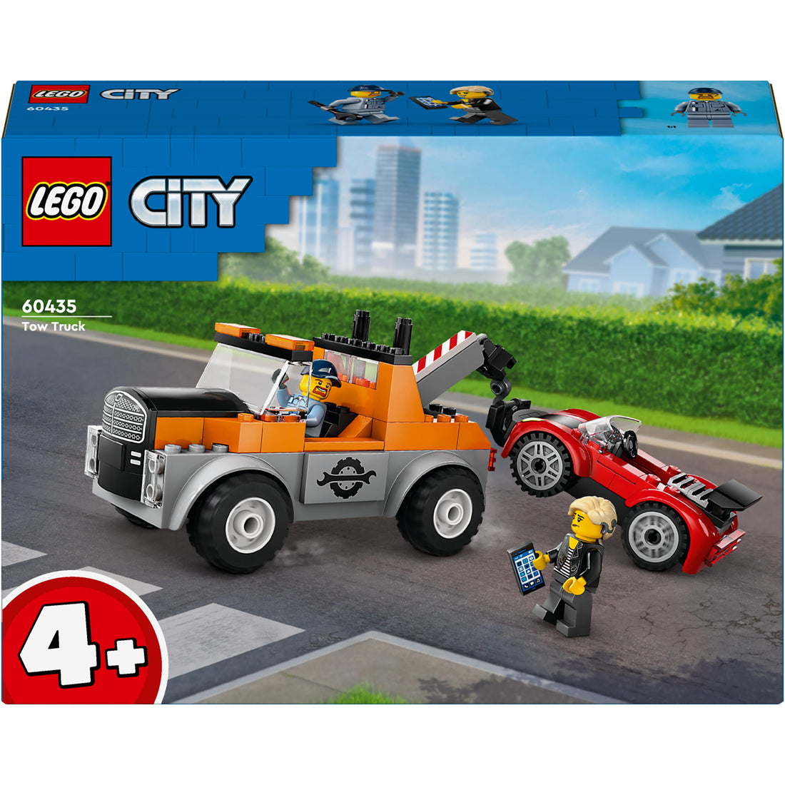 لعبة شاحنة الجرّ وإصلاح السيارة الرياضية 60435 من LEGO® City