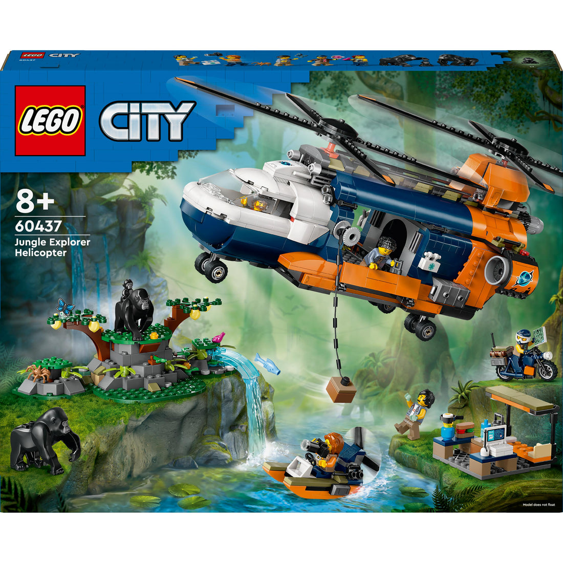 مجموعة مروحية مستكشف الأدغال في معسكر القاعدة 60437 من LEGO® City