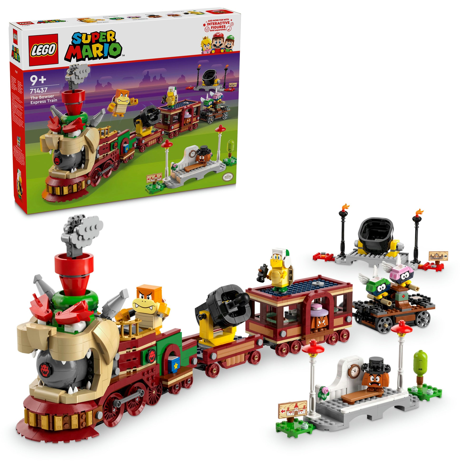 مجموعة اللعب قطار Bowser السريع 71437 من LEGO® Super Mario™