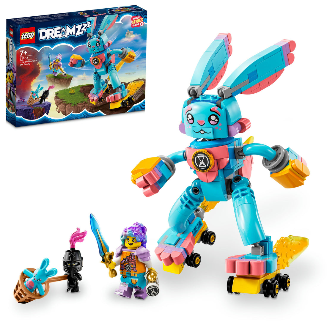 مجموعة لعبة بناء إزي وبانشو الأرنب 71453 من LEGO® DREAMZzz™ (259 قطعة)