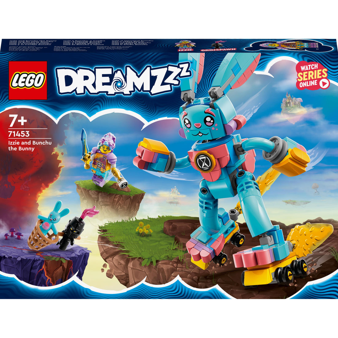 مجموعة لعبة بناء إزي وبانشو الأرنب 71453 من LEGO® DREAMZzz™ (259 قطعة)