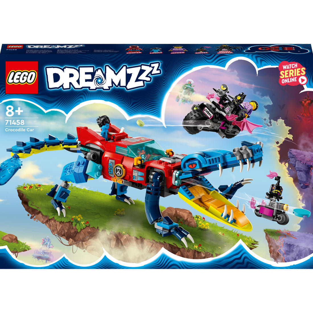 مجموعة لعبة بناء السيارة التمساحية للأطفال 71458 من LEGO® DREAMZzz™ (494 قطعة)