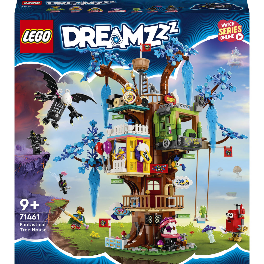 مجموعة لعبة بناء منزل الشجرة الخيالي 71461 من LEGO® DREAMZzz™ (1257 قطعة)
